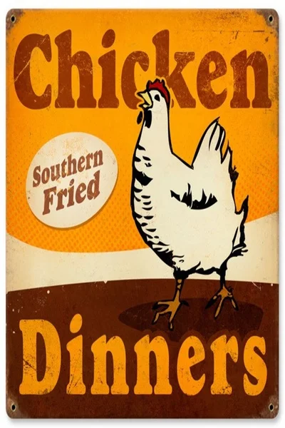 

Chicken Dinner Kitchen Decor Tin Sign, Metal Sign ,Kitchen Decor