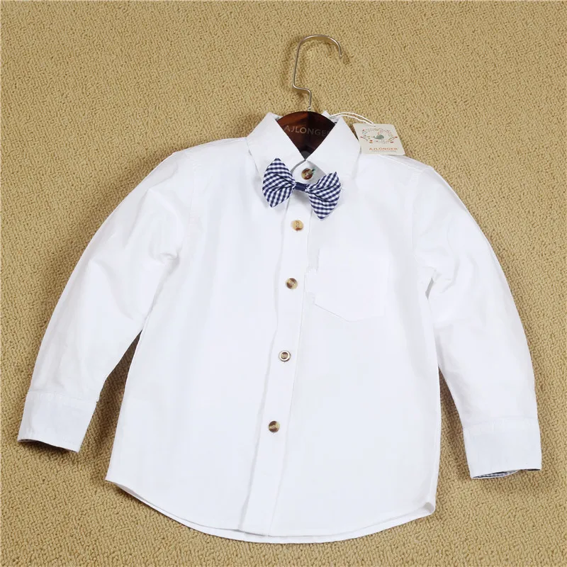 

Hot Sale New Arrival Children Boys Shirts Cotton Solid Leisure Kids Shirts