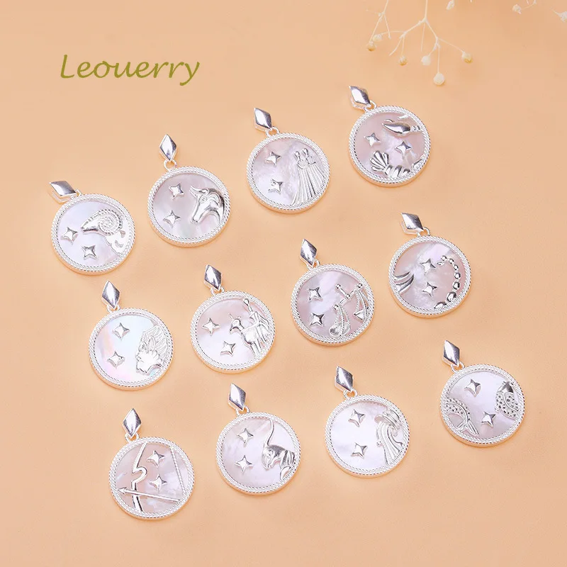 Leouerry Женские Подвески со знаком зодиака из стерлингового серебра 925 пробы с 12