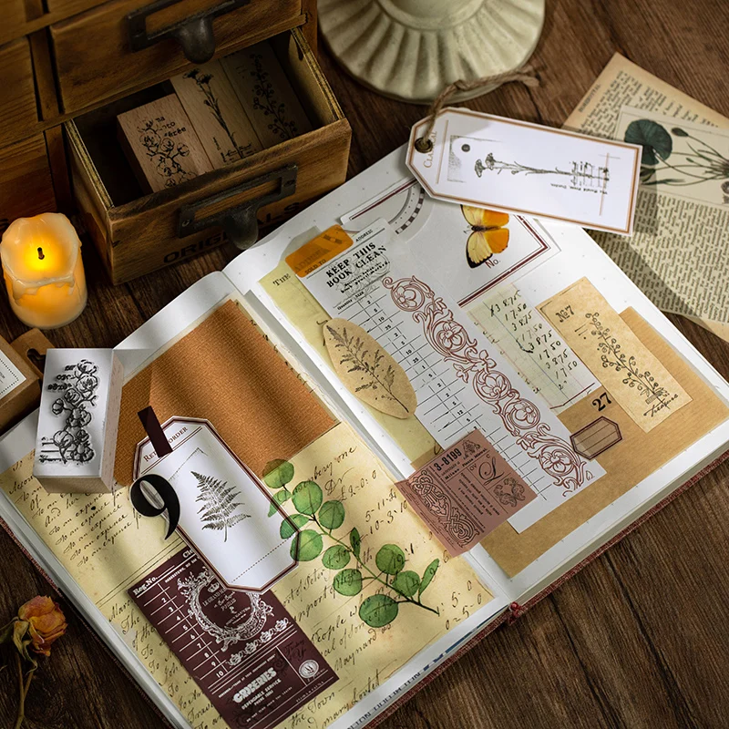 Винтажные растения коллекция трав декоративные штампы DIY деревянные и резиновые