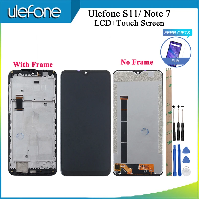 Ulefone Note 7 ЖК дисплей и сенсорный экран + рамка протестирована замена пленки для