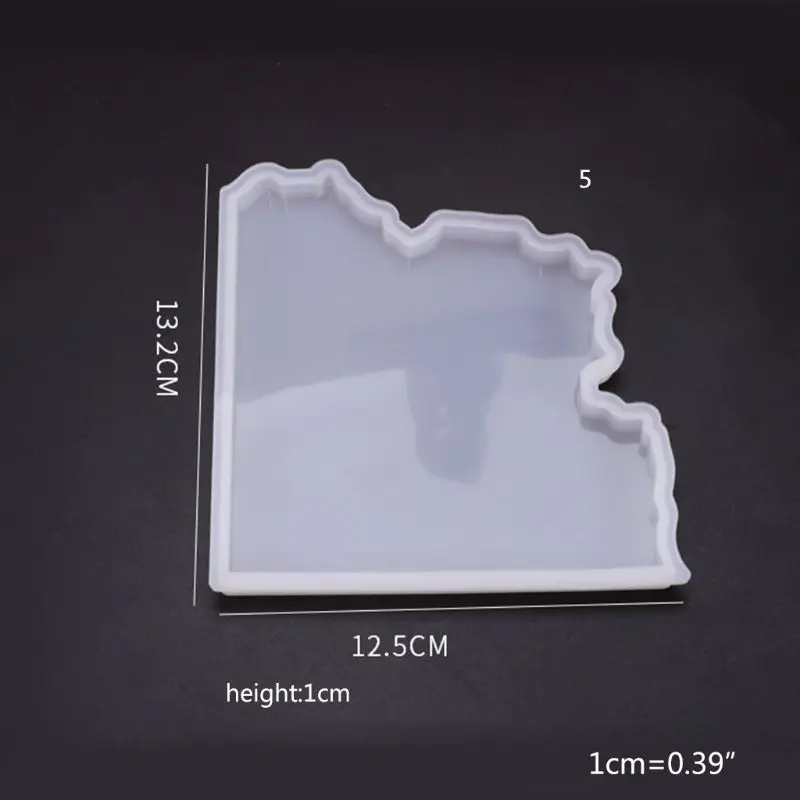 

Crystal Epoxy Resin Mold Irregular Coaster Casting Silicone DIY Craft Mould Tool