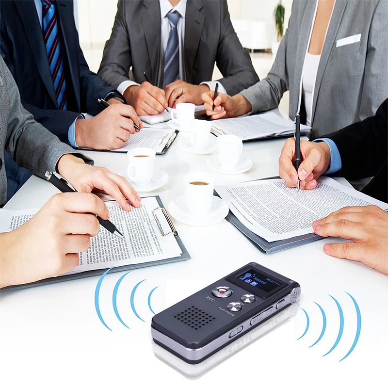 Миниатюрный цифровой диктофон 8 ГБ звуковой аудио mp3 плеер USB Перезаряжаемый