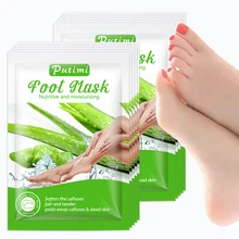 2pack Aloe Whitening Exfoliating Foot Mask Anti Cracked Heel Feet Peeling Mask Feet Care Dead Skin Remover Patch Foot Peel Socks
