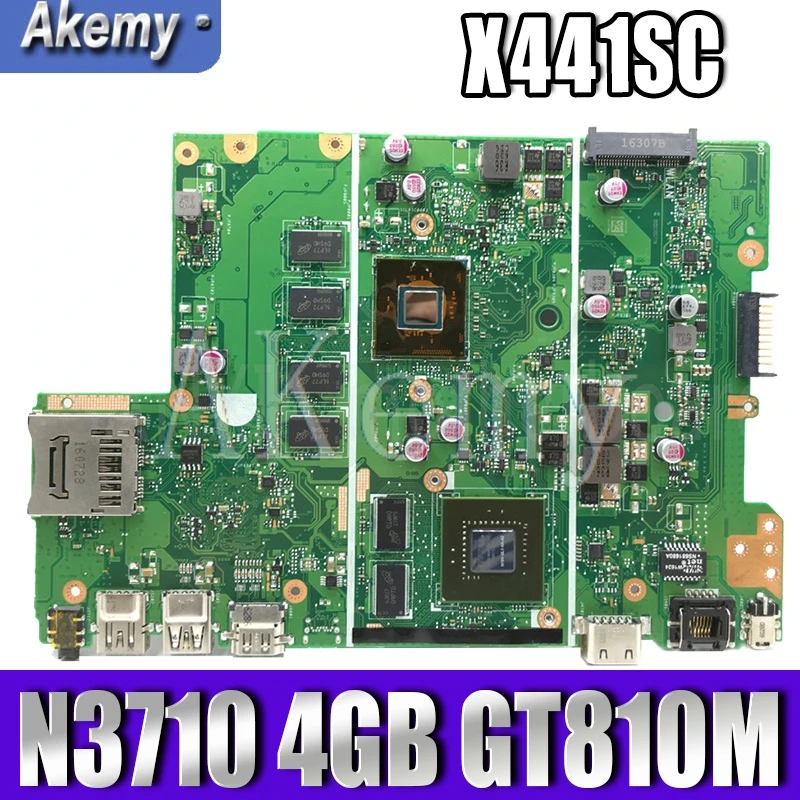 

X441SC материнская плата REV2.1 материнская плата для For Asus X441S X441SC материнская плата Тест OK N3710 CPU 4GB-RAM GT810M
