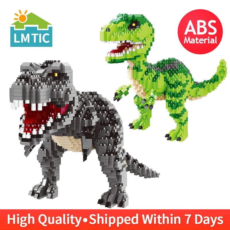

Jurassic Dinosaurs World Park Dinosaur Model Mini Building Blocks Micro Diamond Figure Bricks Toys Home Decoration Fun Game Gift