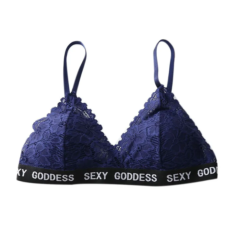 

Нижнее белье с треугольной чашечкой без стальных колец, тонкий топ с собранным кружевом, сексуальный бюстгальтер