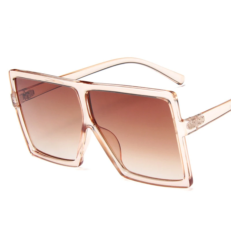 

Plastic Oversized Women Sunglasses Square Brand Designer Big Frame Sunglasses For Female UV400 Sun Glasses