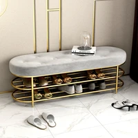 light luxury shoe changing stool living room furniture can be seated shoe cabinet rack stool entrance sofa shoe stool ottomans
