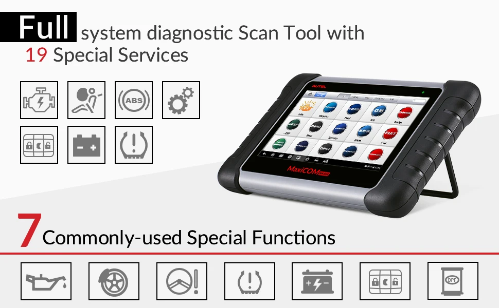 Autel MaxiCOM MK808 OBDII Автомобильный сканер IMMO EPB SAS BMS TPMS DPF сервис диагностический инструмент MD802 вся система+ MaxiCheck Pro