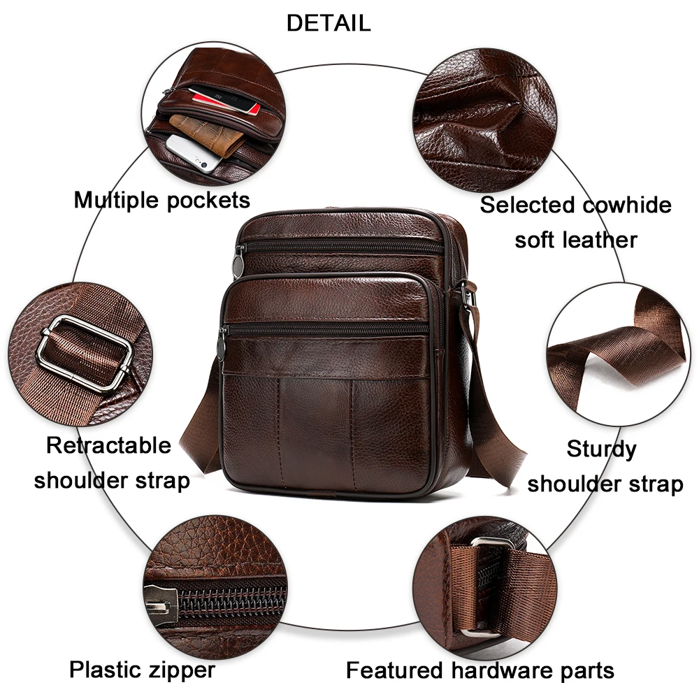 Сумка MVA мужская сумка через плечо из натуральной кожи сумка-мессенджер