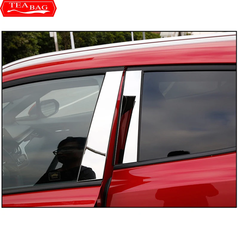 

Car Window Center Pillar Sticker FilmTrim Exterior Decoration B-Pillar Column Strip For Toyota C-HR CHR 2017-2020 Accessories