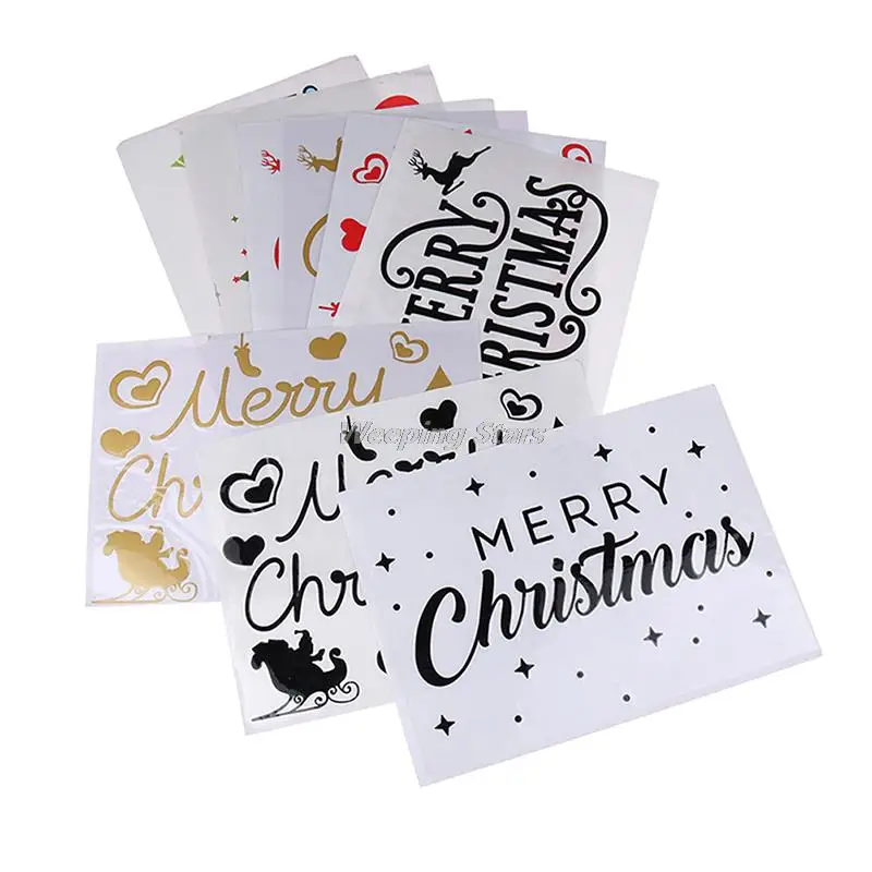 

Diy Balloon Sticker Merry Christmas Transparent Balloon Sticker Party Decoration