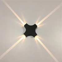 10pcslot led aluminum waterproof outdoor wall lamp ip65 cross starlight decorative lamp