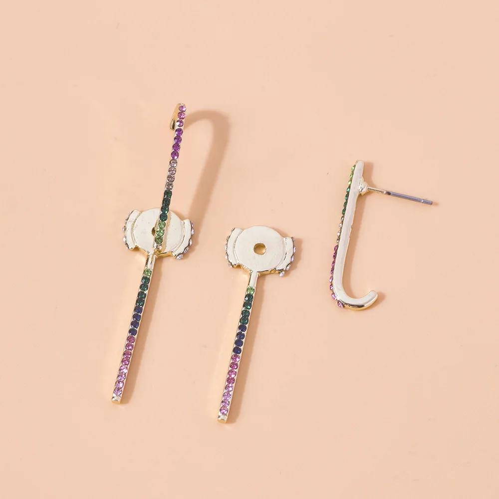 Новая мода Фианит циркон кристалл серьги в форме Креста для женщин сплав золотые