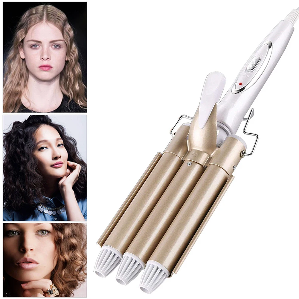 

Triple Curling Iron Hair Curler Ceramic Hair Waver Curling Tongs Beach Wave Hair Crimping Iron Hair Curlers Rollers Machine