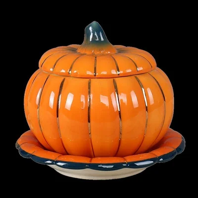 Чашка для еды на Хэллоуин миска в форме тыквы бытовой керамический десертный