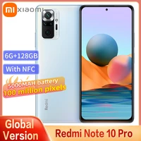 global version xiaomi redmi note 10 pro smartphone snapdragon 732g 108mp camera 5020mah battery 120hz amoled screen with nfc