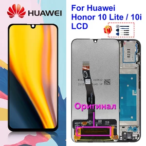 6 21 for huawei display honor 10 lite lcd touch screen assembly parts for honor 10i lcd hry lx2 hry lx1t replacement parts free global shipping