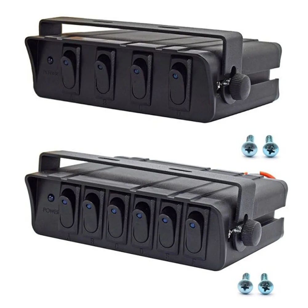 

Панель управления переключателем, панель управления с голусветильник для авто, RV, корабля, панель переключателя, круглая 3-контактная тумбл...