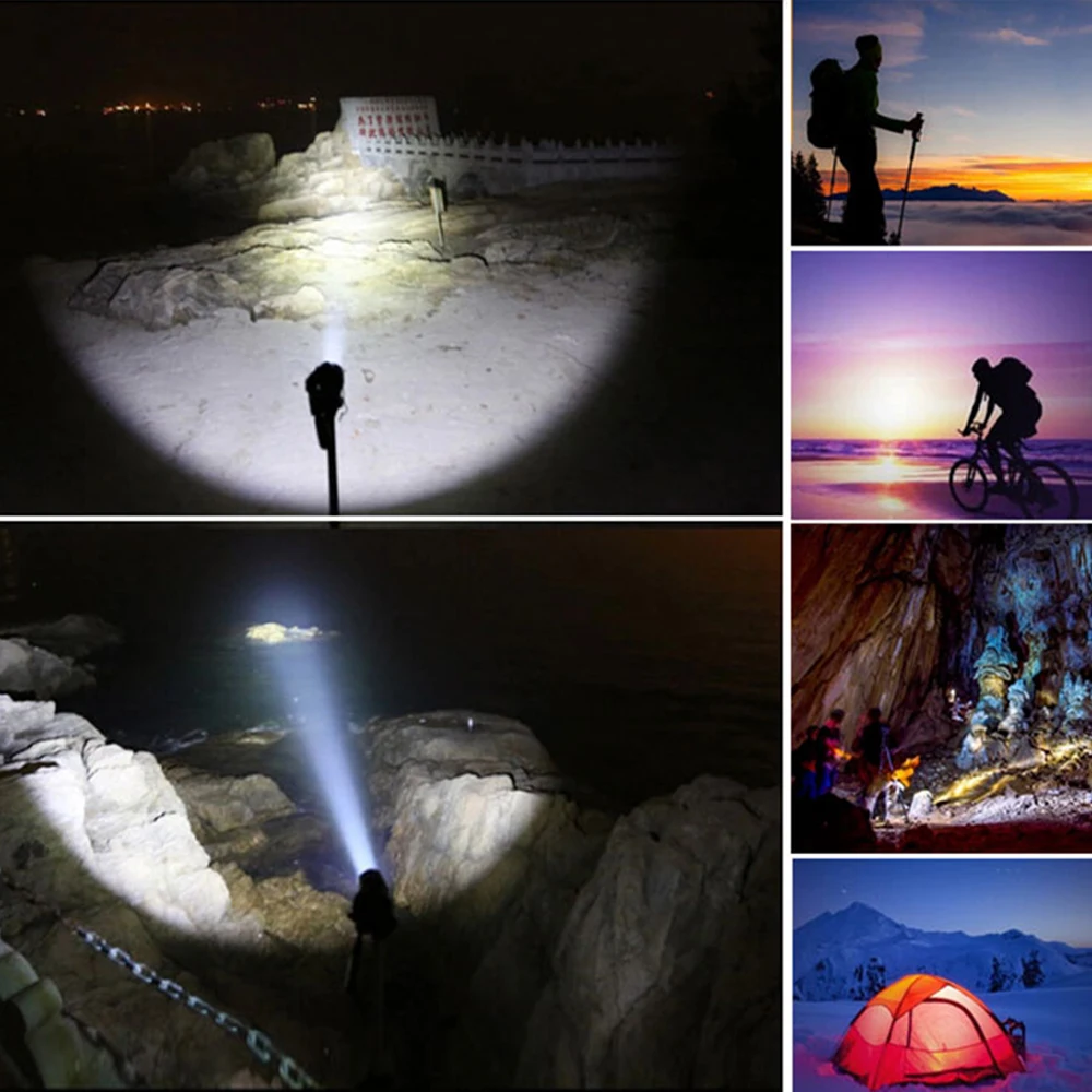 LED Mini Q5 Flashlight +XML-T6 18650 Rechargeble Battery 4000Lumens Waterproof Camping Hiking Outdoor Light | Лампы и освещение