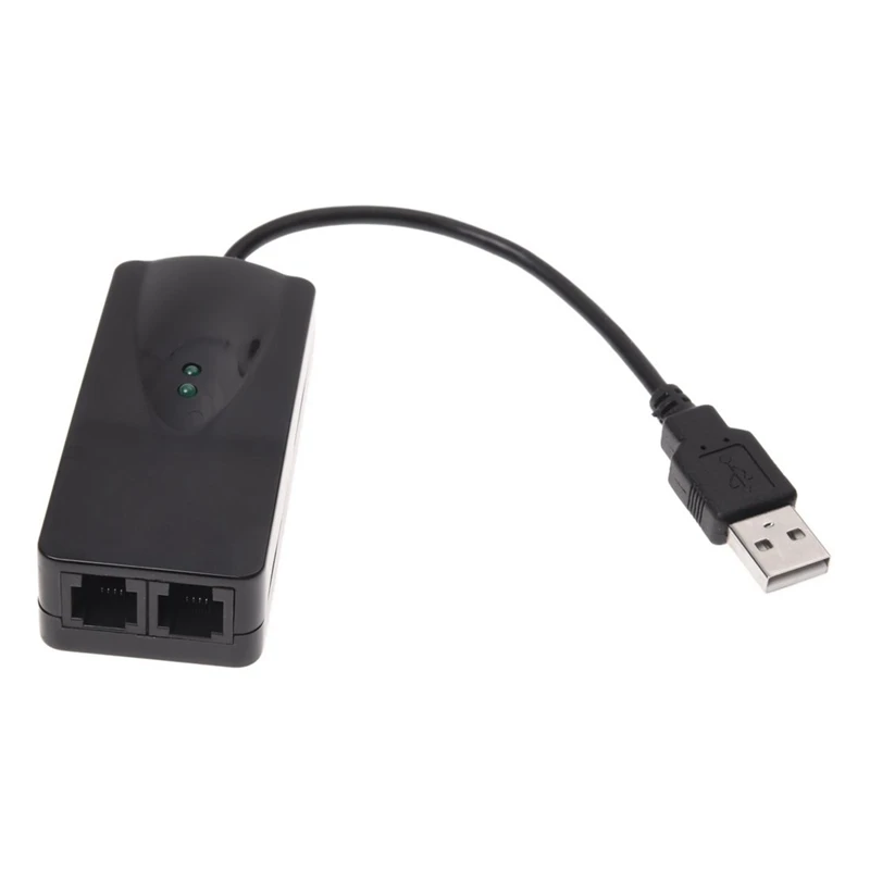 2 порта USB 56K Внешний дата-модем V.90/92 для Win7 32 64 Bit XP