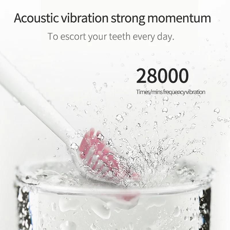 

BORUI Sonic Electric Toothbrushes For Smart Timer Whitening Toothbrush IPX7 Waterproof Replaceable Battery Version For Adults
