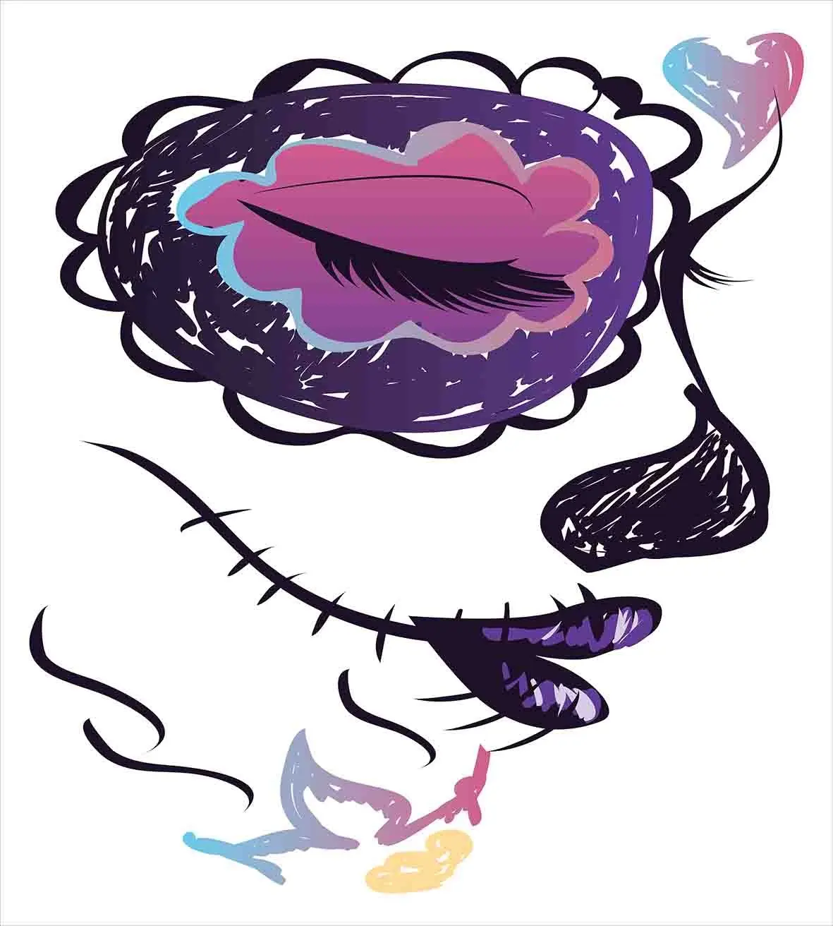 День мертвых постельное белье сахарный череп Девушка уход за кожей лица с Make up