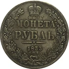 1833 Россия 1 рубль копия монет