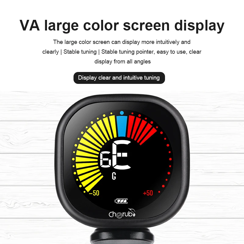 Херувим WST-670 Электрогитары педаль тюнера клип на мини ЖК-дисплей Дисплей USB