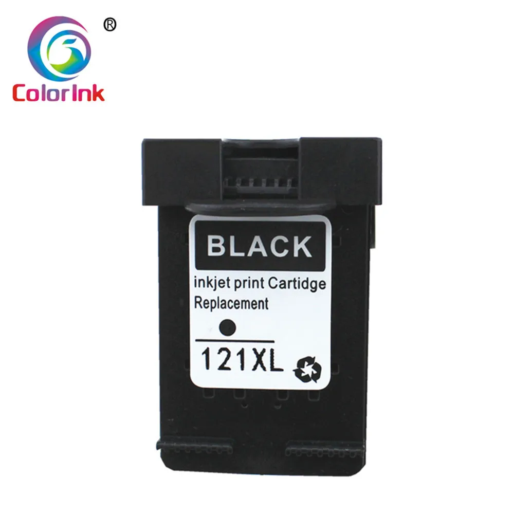Coloink 2 шт 121XL чернил Замена для hp 121 XL картридж для hp Deskjet D2563 F4283 F2423 F2483 F2493 F4213 F4275 F4283 - Цвет: 1PK Black