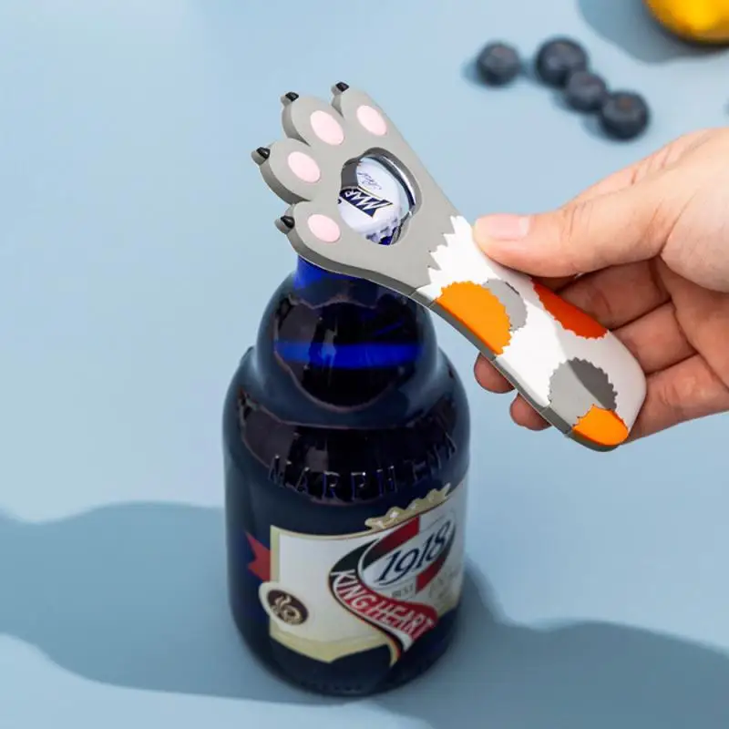 

Personality Magnetic Beer Bottle Opener Cartoon Cat's Claw Bottle Opener Multifunctional Kitchen Bar Party Tools Easy To Store