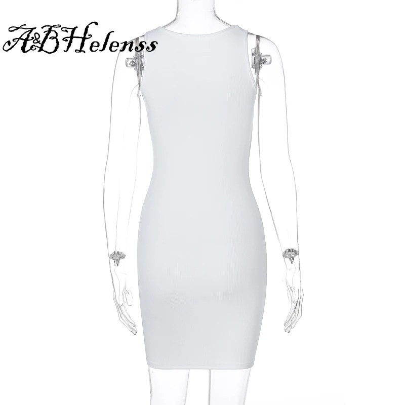 

A&BHelenss 2021 Summer Women Fashion Streetwear Outfits Party Clothing Sleeveless Sequined Letter Print Sexy Mini Dress