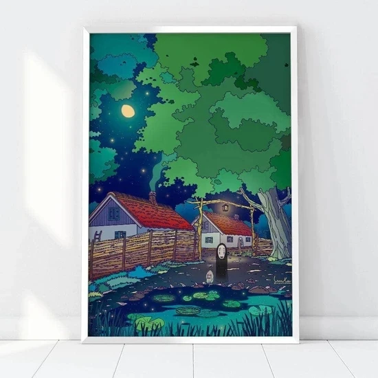 

Japan Anime One Summers Night Color Poster Canvas Comics Printed Spirited Away Wall Art Painting Living Room Study Home Decor
