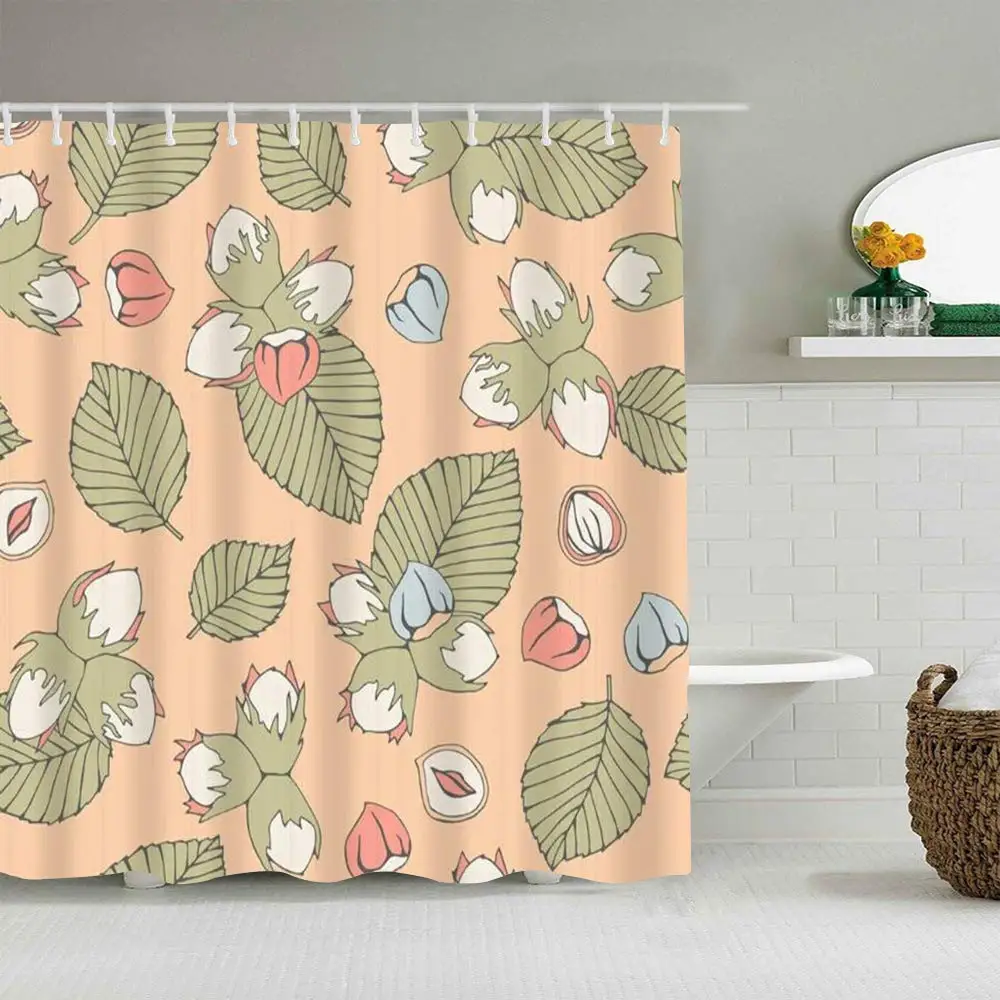 Занавеска для душа рисунок с питанием кукурузный орех естественная диета