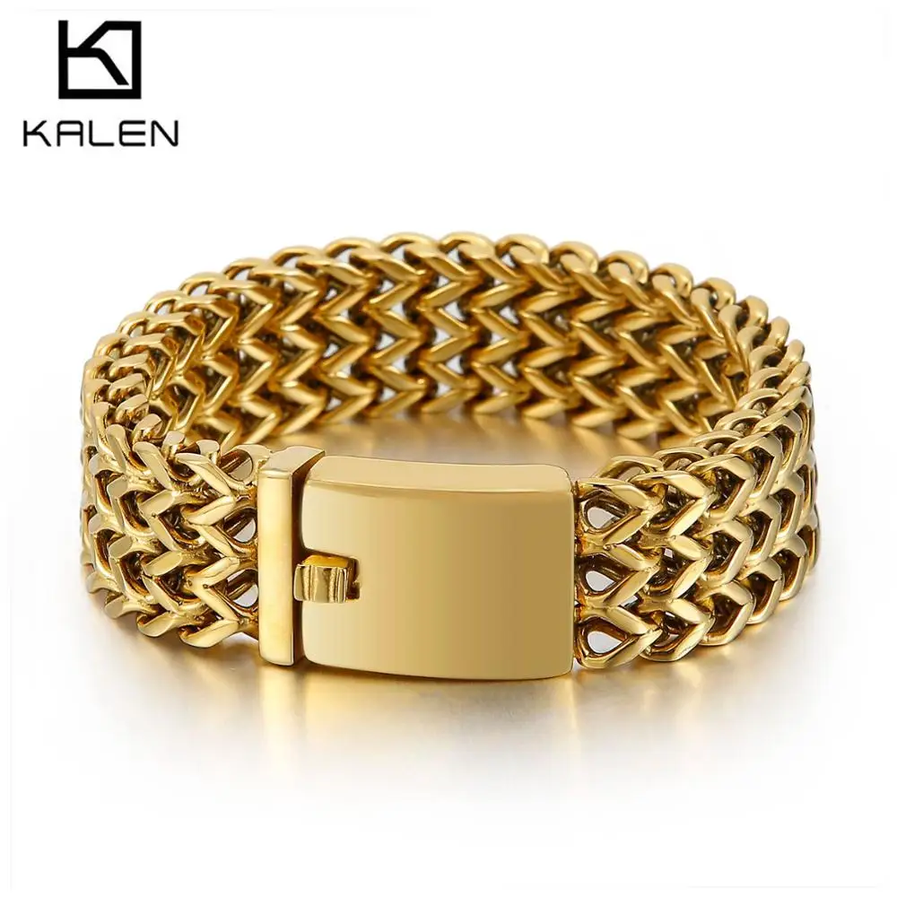 18 мм Мода цепного браслета сетки Для Мужчин's Нержавеющая сталь 316 Блестящий