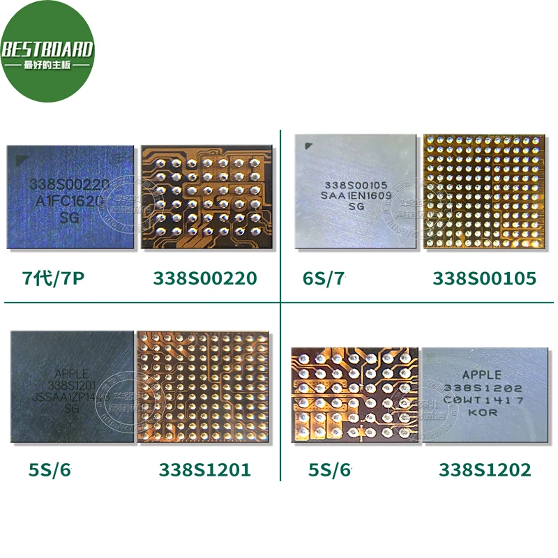 

5Pcs U3101 Big Main Audio Codec IC Chip For iPhone7G 7P 6SP 6S 6P 6G Audio IC 338S00105 00220 1201 1202 Small Audio