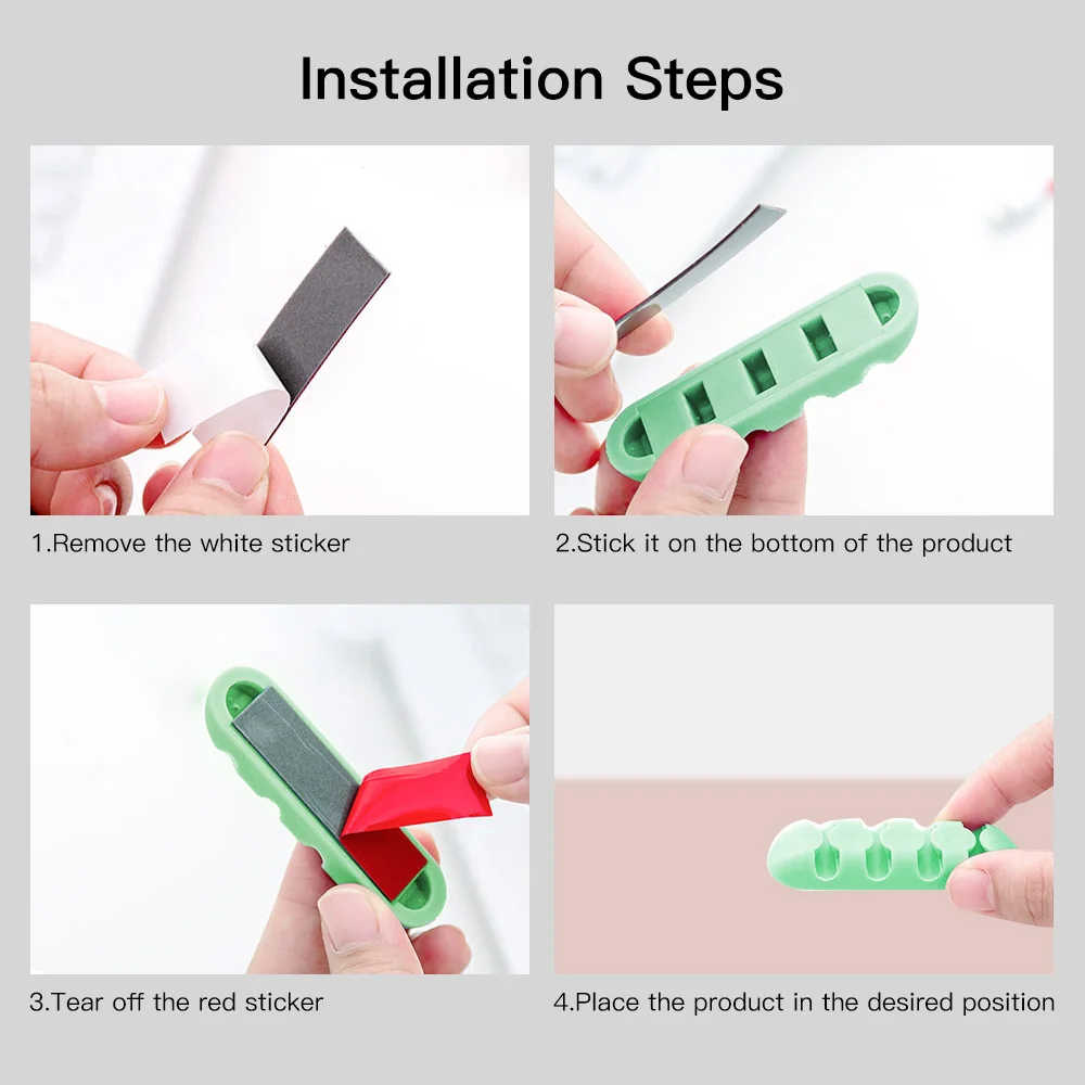 ANMONE 2 шт. кабель управление зажимы провода намотки наушников Держатель