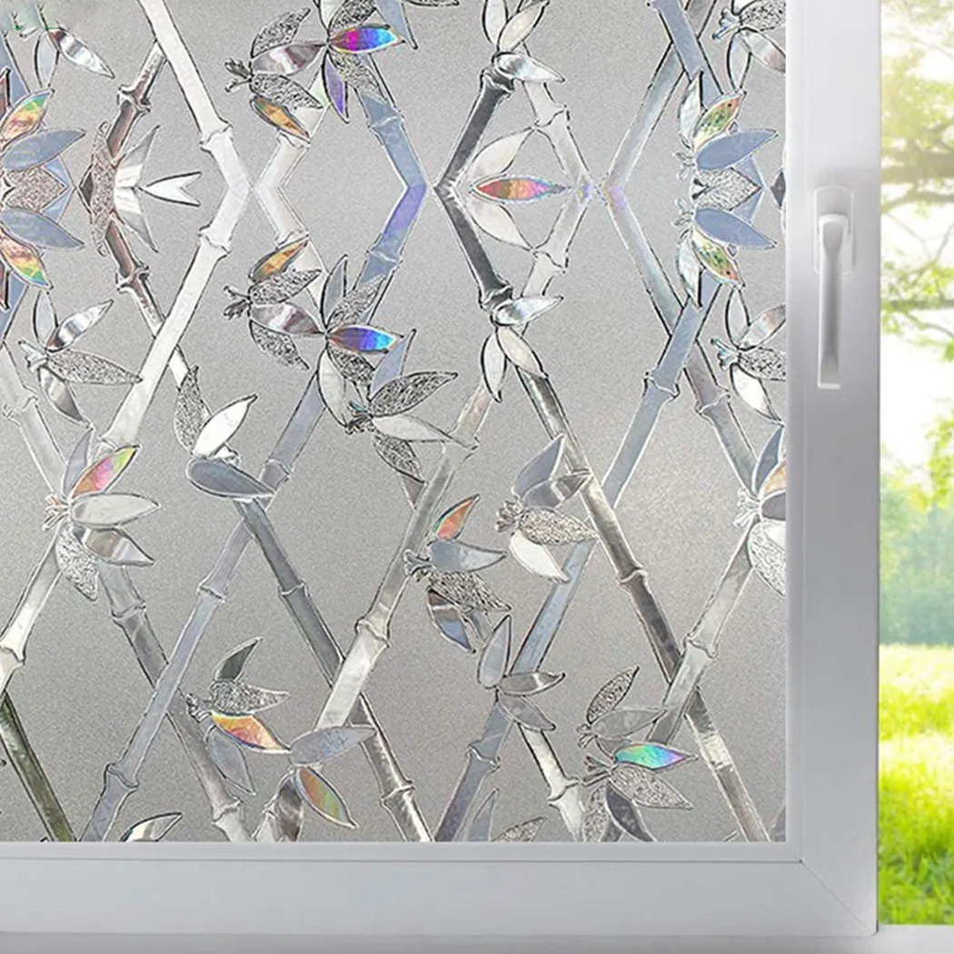 

1 Roll Of Glass Film 3D Casement Privacy Film Static PVC Withstands Heat Casement Sticker Living RoomHome Decoration