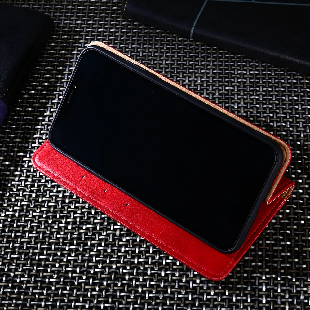 Кожаный чехол книжка для телефона с кошельком и Alcatel Работает любым оператором 1X