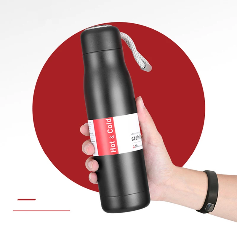 420/600 мл портативные двойные вакуумные фляжки из нержавеющей стали Термокружка