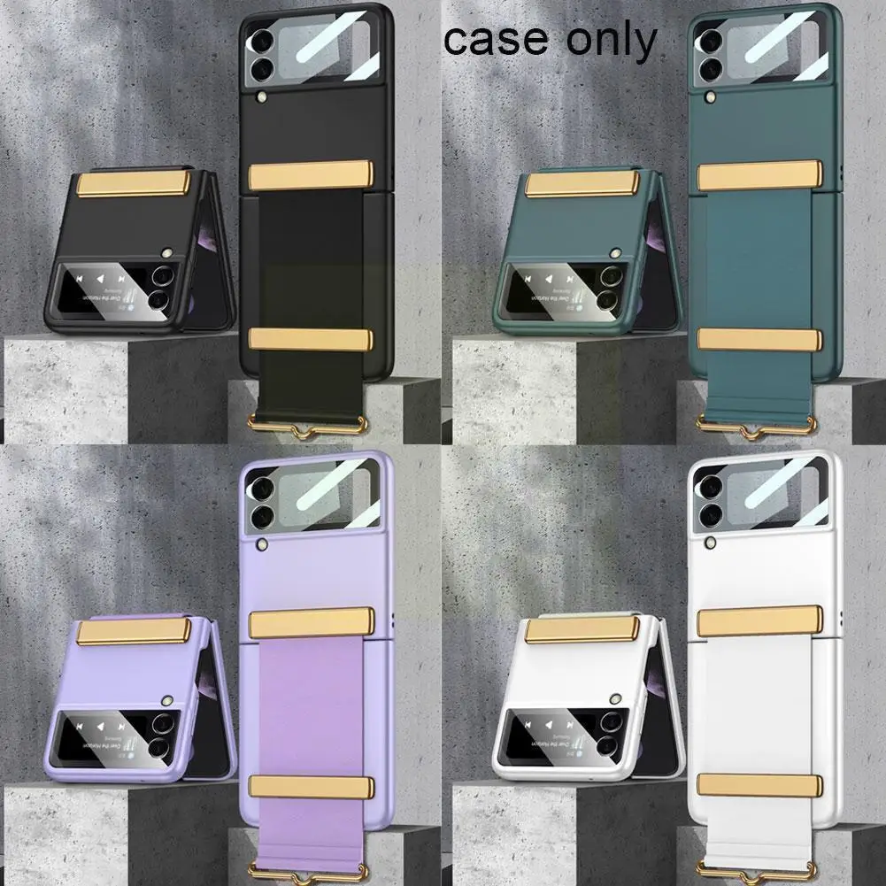 

for Samsung Galaxy Z Flip3 mobile phone case all-inclusive wristband for flip3S multi-color folding mobile phone protective W7G2