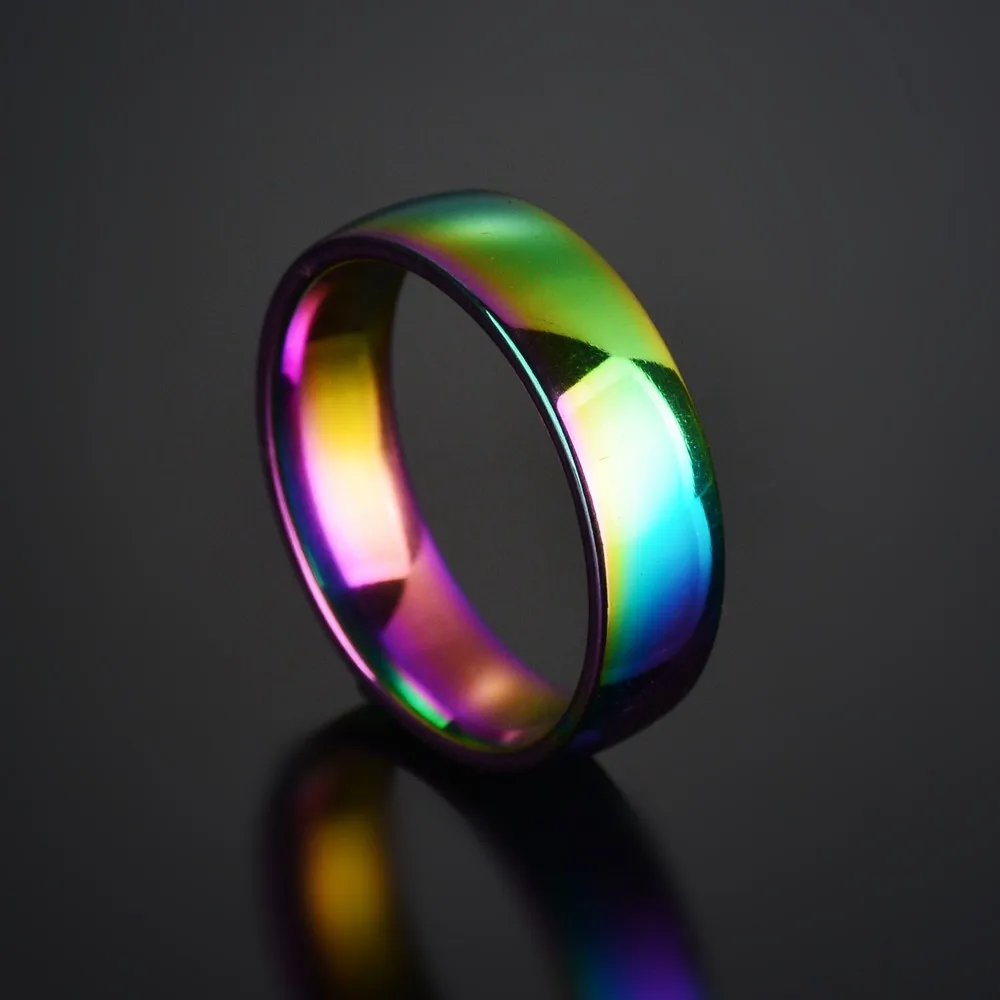 Кольцо круглое обручальное из нержавеющей стали для мужчин и женщин модное