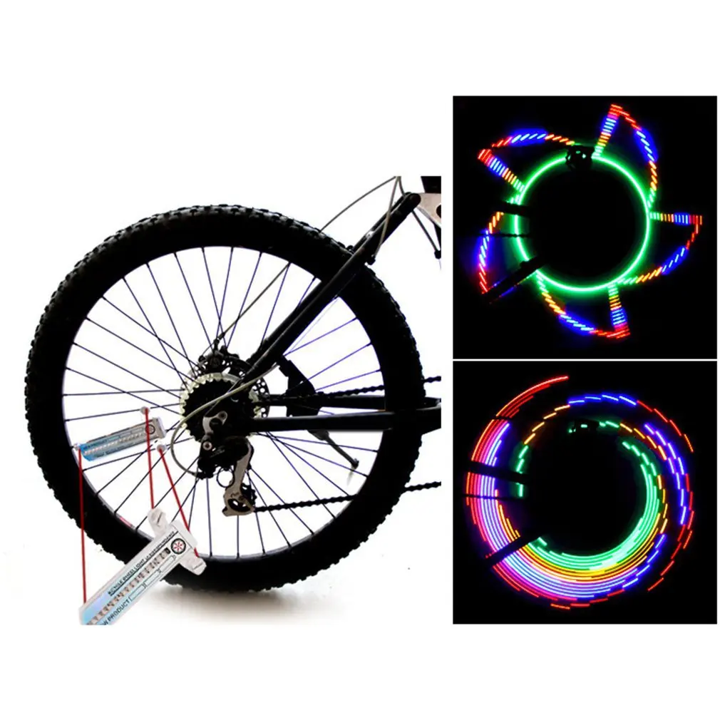 

3D Bicycle Spoke Led Lights Illuminate Bike Motorcycle Tire Wheel Neon Lights Waterproof Bicycle Decor Night Light 16 LED Flash