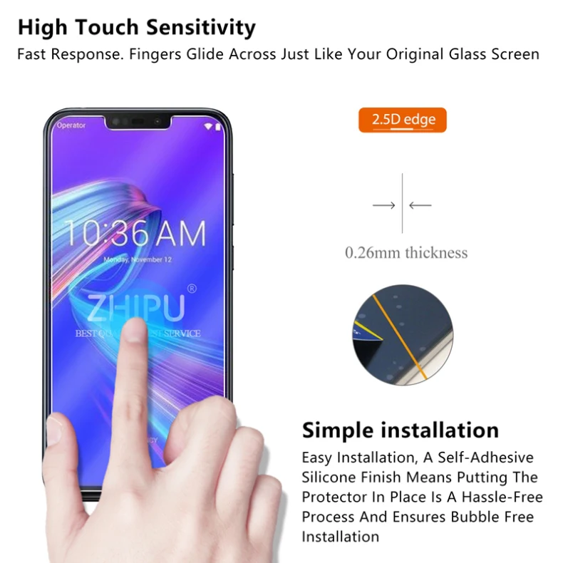 Закаленное стекло для Asus Zenfone Max M2 ZB633KL, Защитное стекло для экрана 2.5D 9 H, закаленное стекло для Asus Zenfone Max M2 ZB633KL