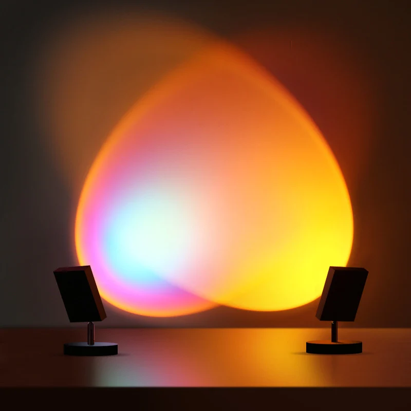 

Creative Mini Sunset Red Sun Does Not Fall Light Projection Lamp Sunset Light Living Room Bedroom Projection Atmosphere Light