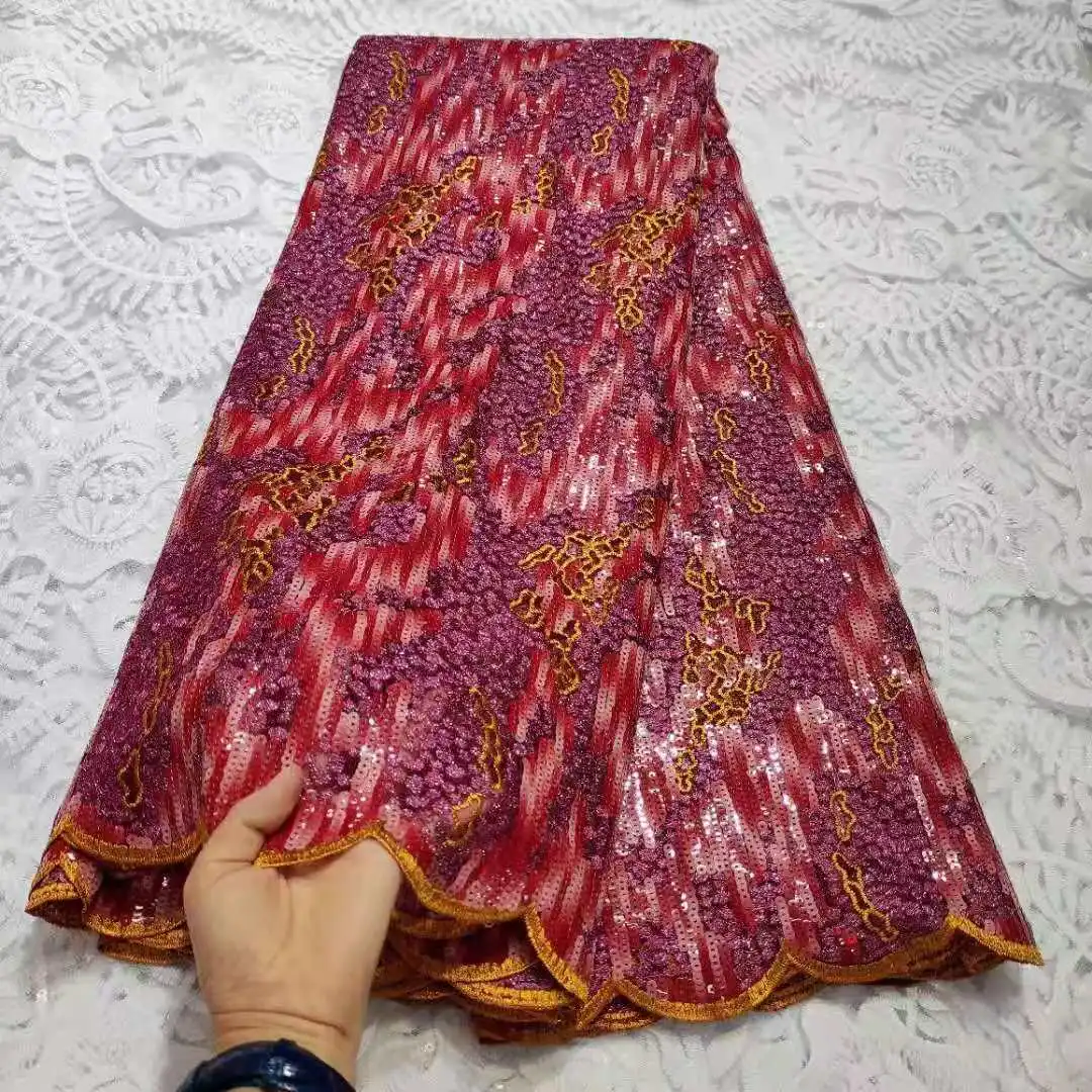 

Красиво дизайн с вышивкой и блестками, африканская ткань кружево Французский кружевная ткань с блестками ажурная ткань для вечернего платья/шить торжественное платье