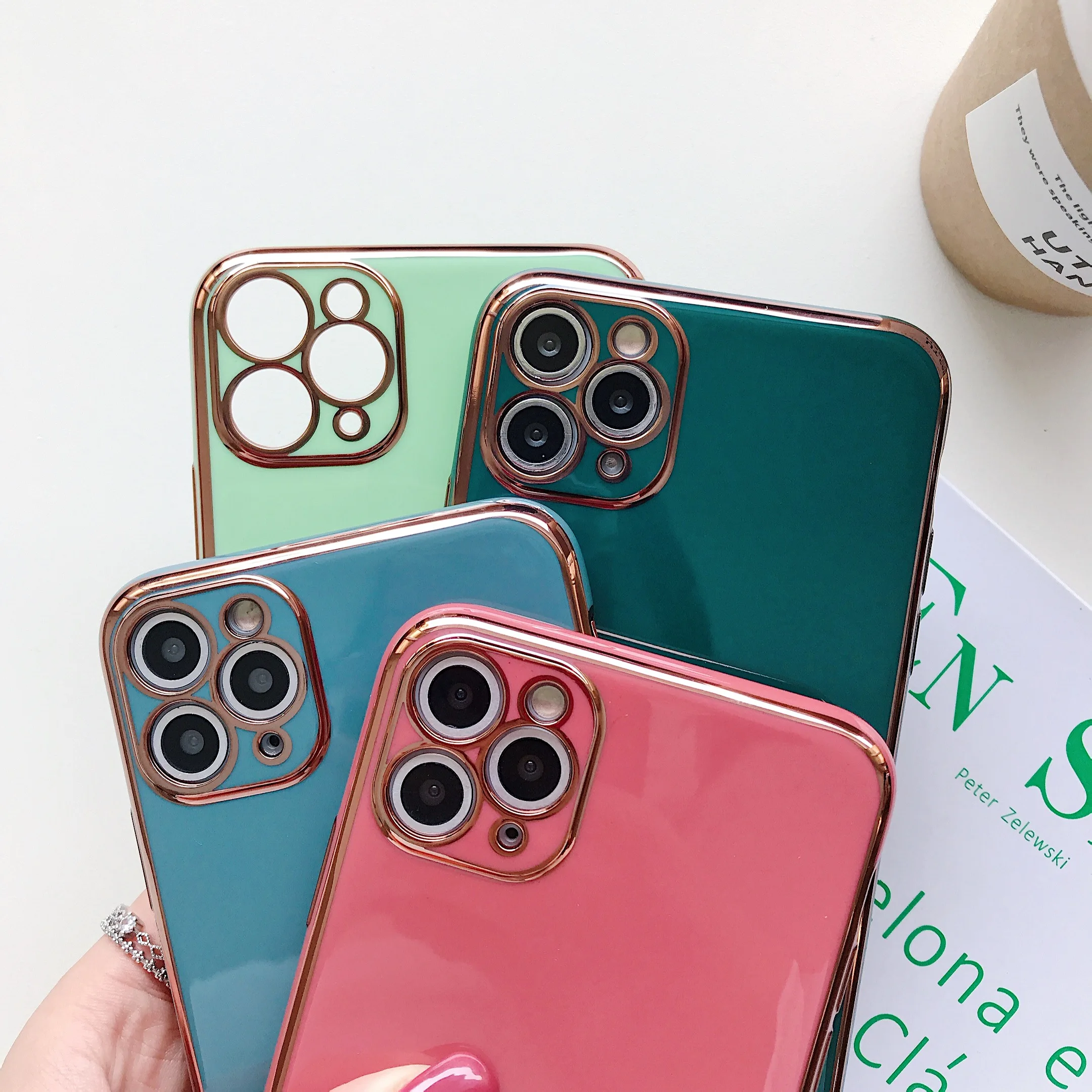 Роскошный мягкий защитный чехол с покрытием для телефона iPhone 11 Pro X XR XS Max 6 7 8 Plus SE 2