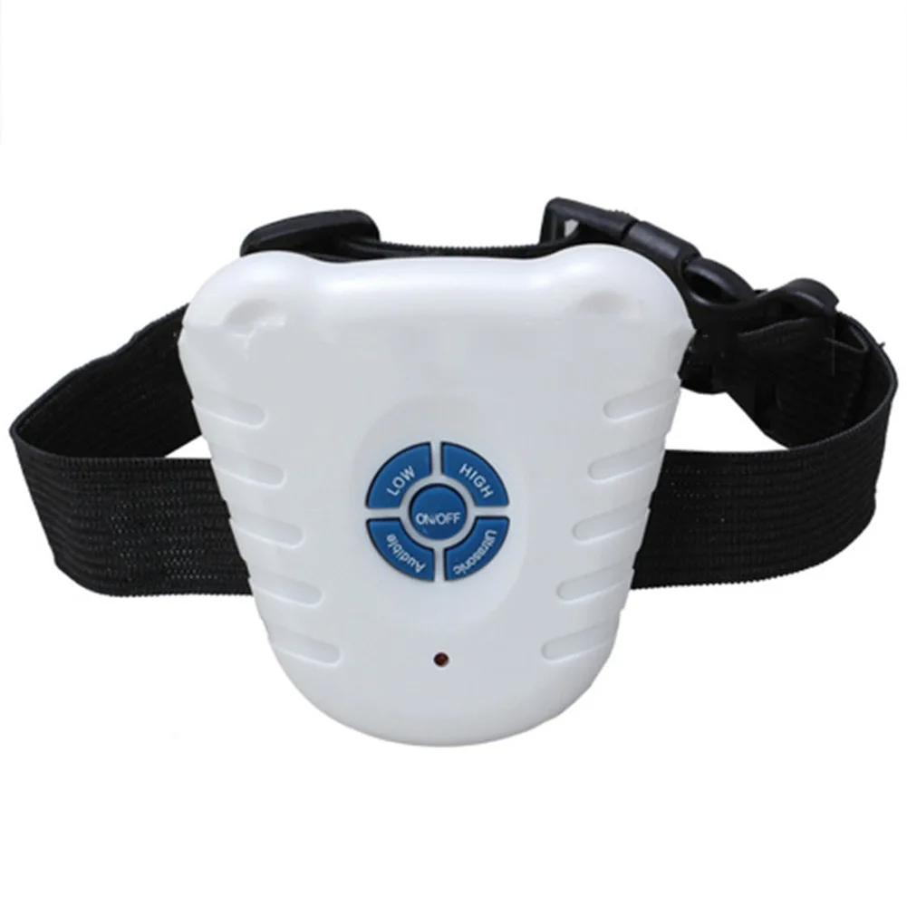 Белый лай ошейник собака Тедди 6 шестерни Регулируемый простая упаковка