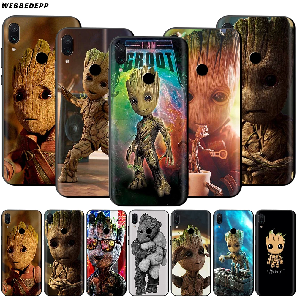 Хранители Groot чехол с принтом Marvel для спортивной камеры Xiao mi Red mi Note 8 mi, возраст 3, 6, 8, 9, A1 A2 A3 8A 6X9 T CC9 Lite SE Pro Max F1 10